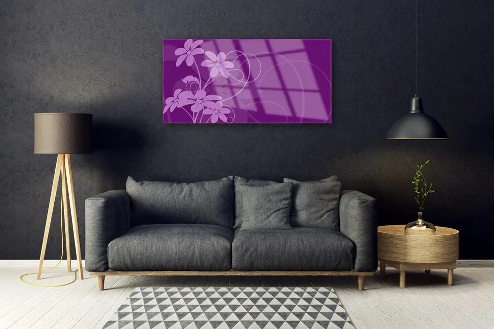 Obraz plexi Abstrakcja kvety art 100x50 cm