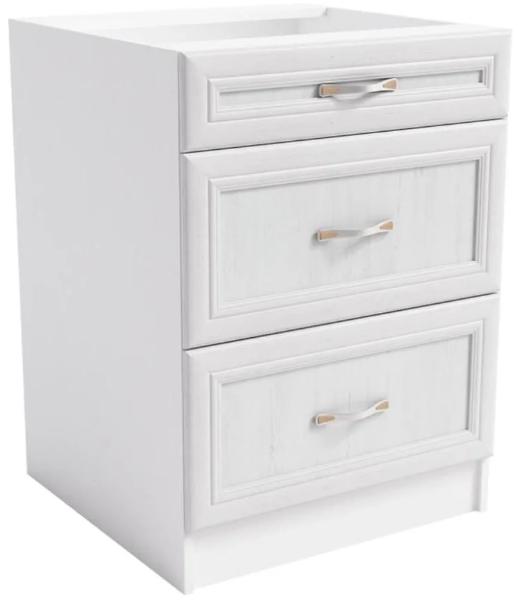 Skrinka do kuchyne Sycylia  D60s3 biela/dub lancelot