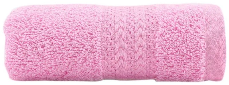 Ružový uterák z čistej bavlny Foutastic, 30 × 50 cm