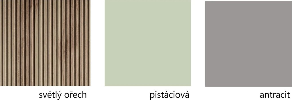 Kuchynská linka Ksenia 240 cm pistáciová/orech