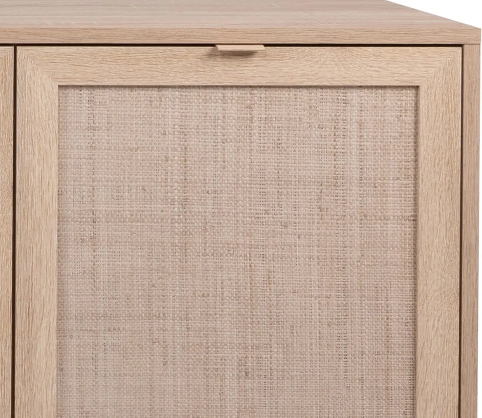 Široká skrinka 3-dverová Bali, dub sonoma/výplet