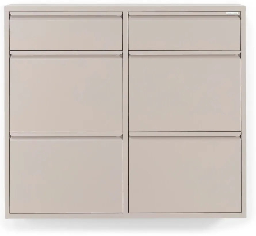 Taupe kovová výklopná skrinka na topánky 98x86x15 cm Billy – Spinder Design