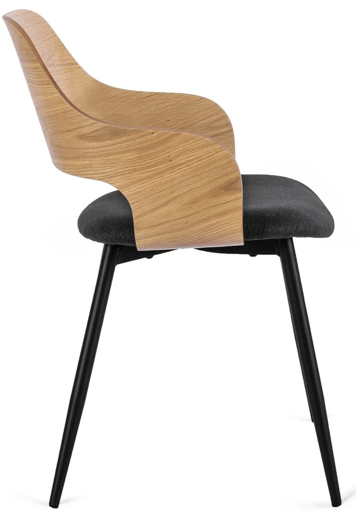 PROXIMA.store - Dizajnová jedálenská stolička ORBI FARBA: zlatá, FARBA NÔH: čierna