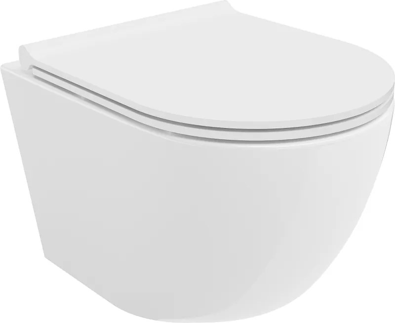 Mexen Lena miska wc Rimless s doskou pomaly klesajúcou slim, duroplast, biela lesk - 30220500