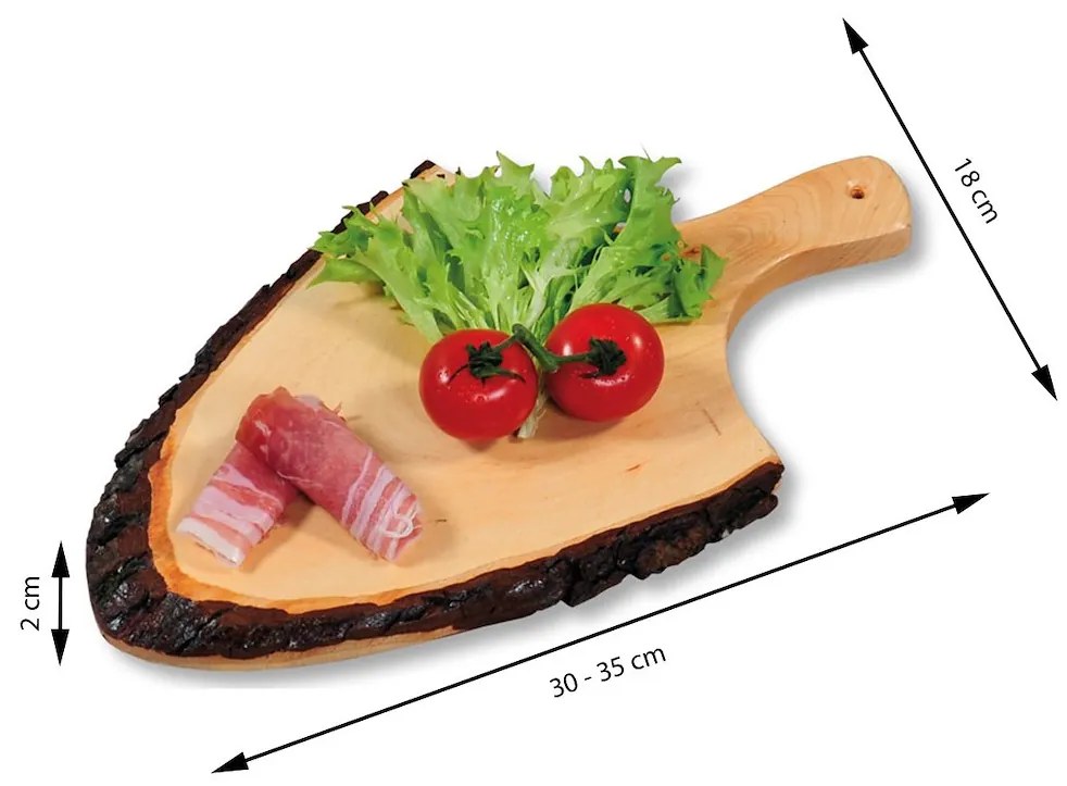 Drevený servírovací podnos Alder, 35x18 cm