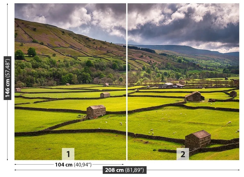 Fototapeta Vliesová Yorkshire poľa 104x70 cm