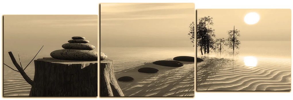 Obraz na plátne - Zen stones - panoráma 5162FE (150x50 cm)