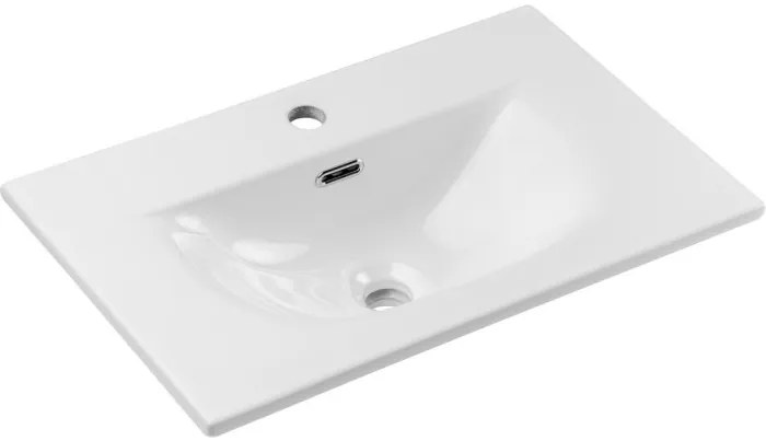 Koupelnová skříňka Nova Black II Sky se zápustným umyvadlem 60 cm černá/bílá