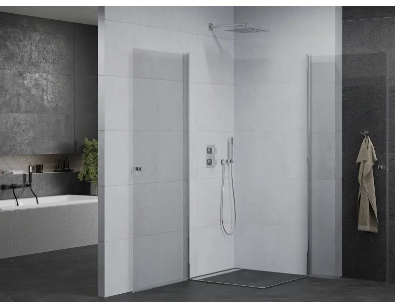 Mexen Pretoria DUO sprchovací kút 80x80cm, 6mm sklo, chrómový profil-číre sklo, 852-080-080-02-00