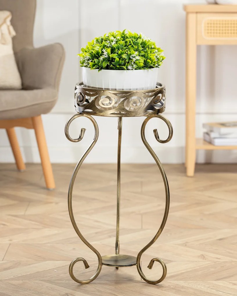 STOJAN NA KVETINÁČ FIORINA 63X33,5 CM ZLATÁ