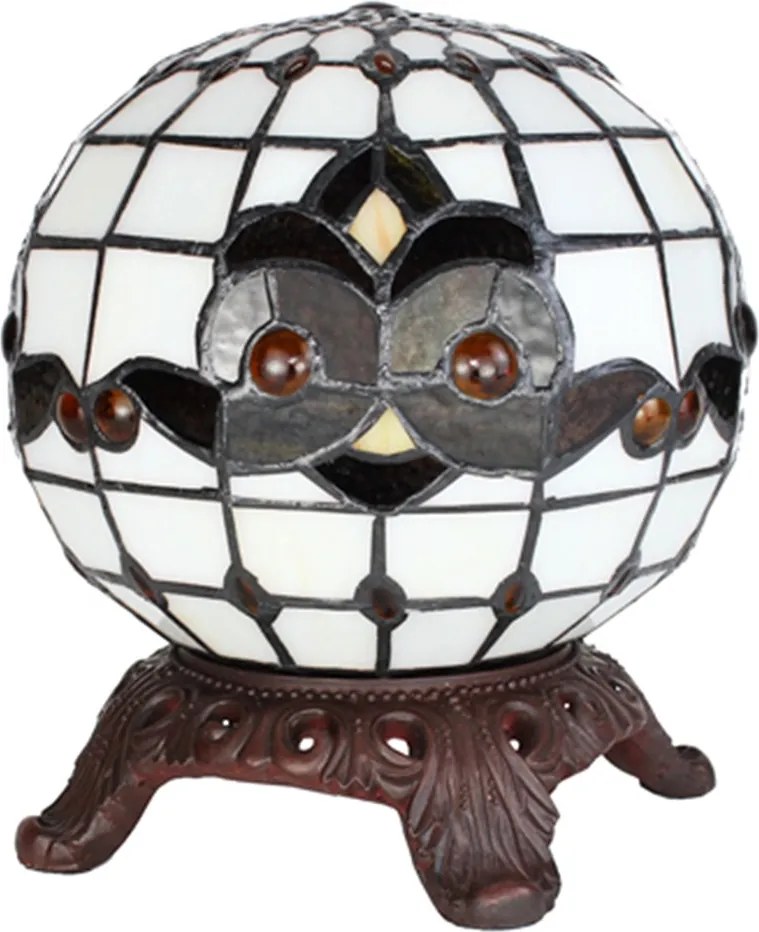 Stolová lampa Tiffany v tvare gule Gulia - Ø 20*25 cm E14/max 1*25W