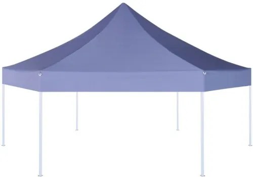 vidaXL Šesťhranný rozkladací záhradný stan, tmavomodrý, 3.6x3.1 m-