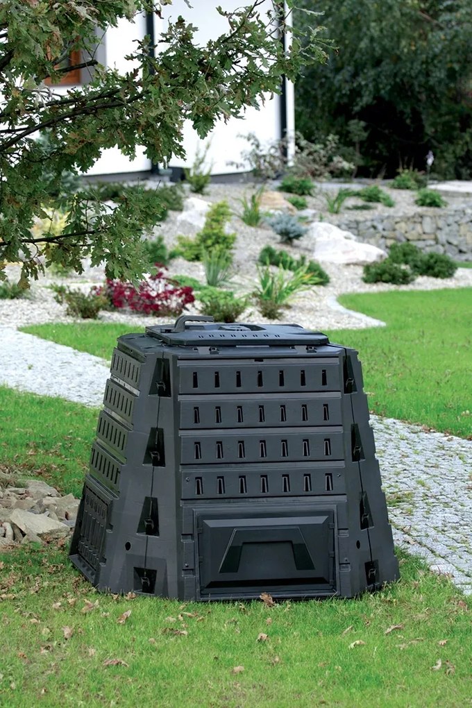 Záhradný kompostér IKBI900C 900 l - čierna