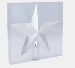 Bestent Špic na vianočný stromček Hviezda 20cm SILVER