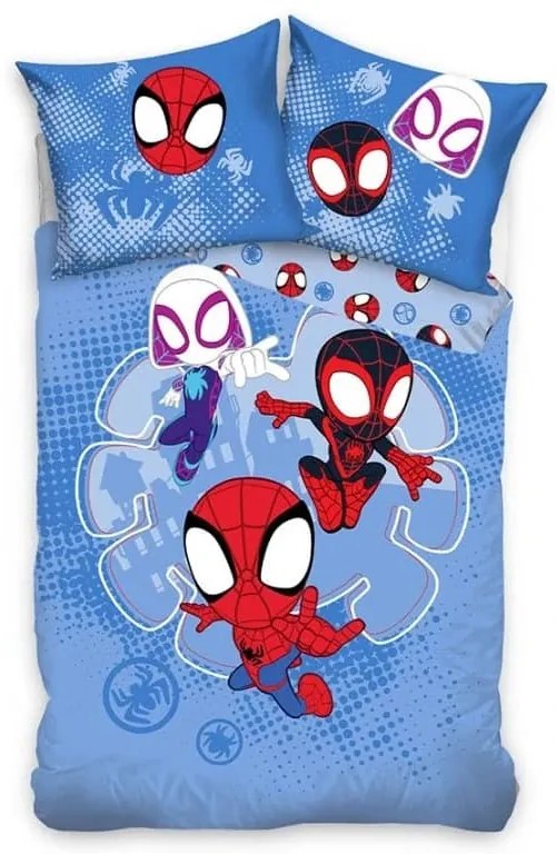 Carbotex Bavlnené obliečky 140x200 + 70x90 cm - Spidey Malí Hrdinové