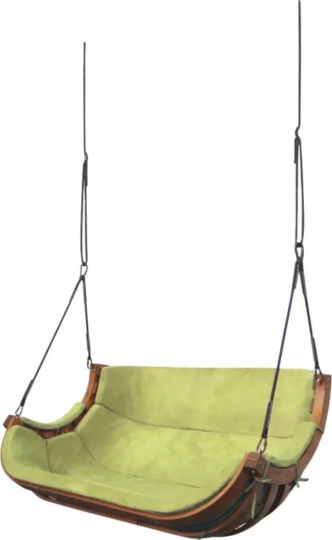 Závesné dvojlôžkové kreslo Alpha Zelená záhradná hojdačka Exkluzívne kreslo