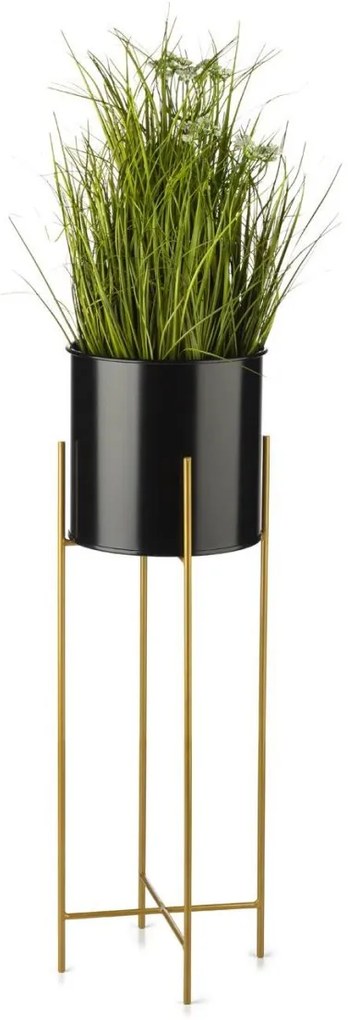 Stojaci kvetináč GOLDEN 75 cm čierny