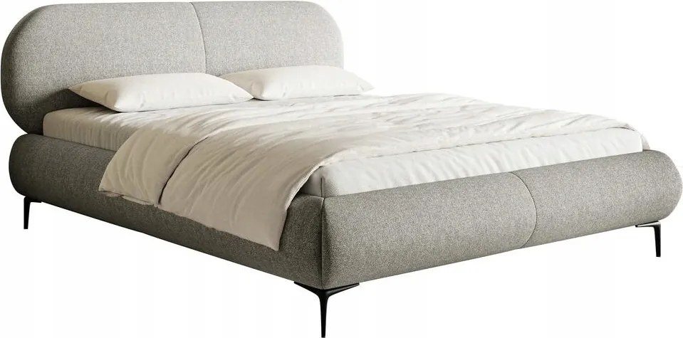 Manželská posteľ 140cm Octave (rošt úl. priestor) (sivá čierna)