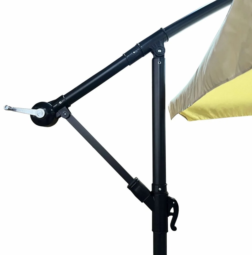 Záhradný slnečník CYNIA s bočnou nohou 300 cm béžový