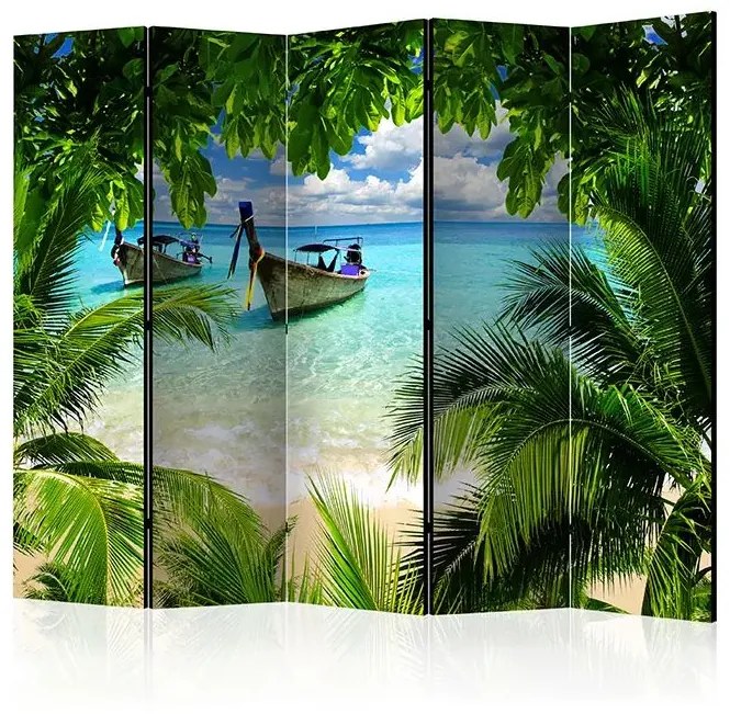 Paraván - Tropical Paradise II [Room Dividers] Veľkosť: 225x172, Verzia: Obojstranný