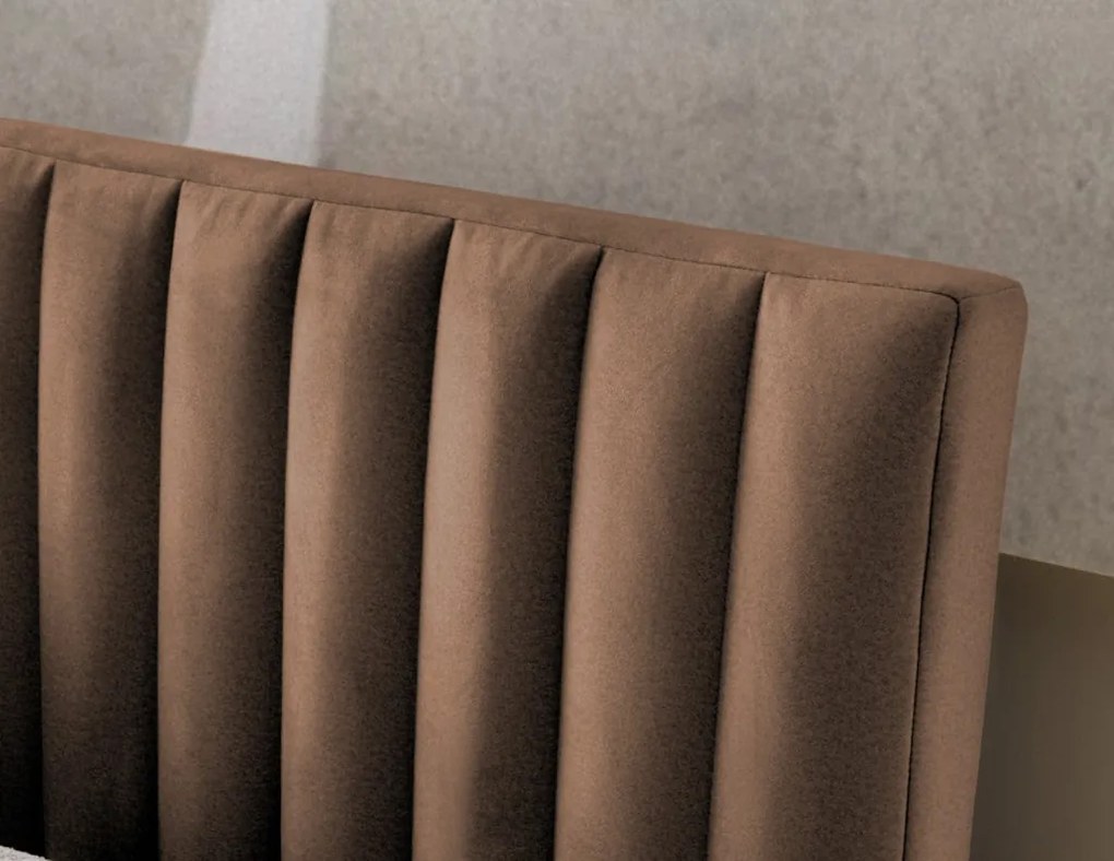 Posteľ Joy 180x200 cm, whisky hnedá látka