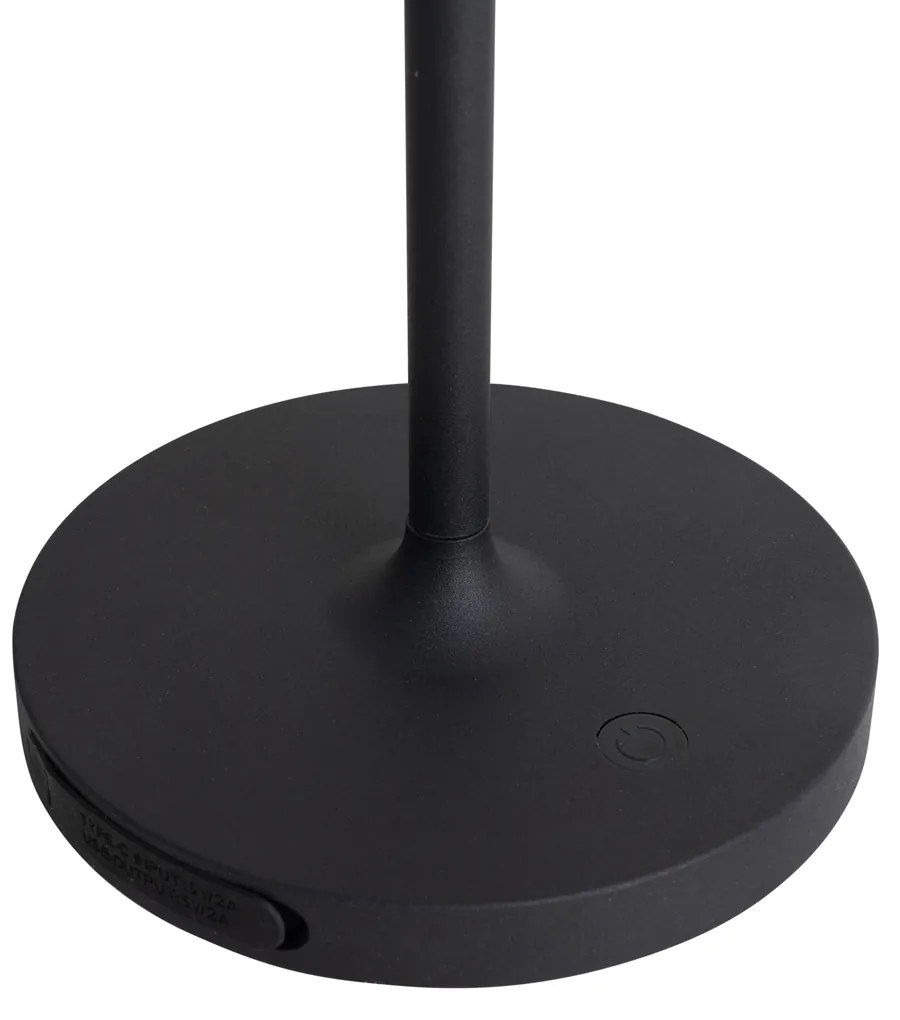 Sada 2 moderných nabíjateľných stolových lamp bielych - Maloi