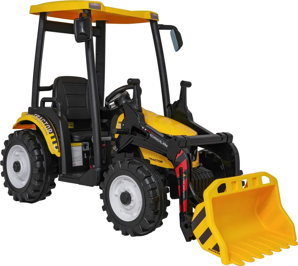 Ramiz MEGA Traktor D68 s prívesom žltý