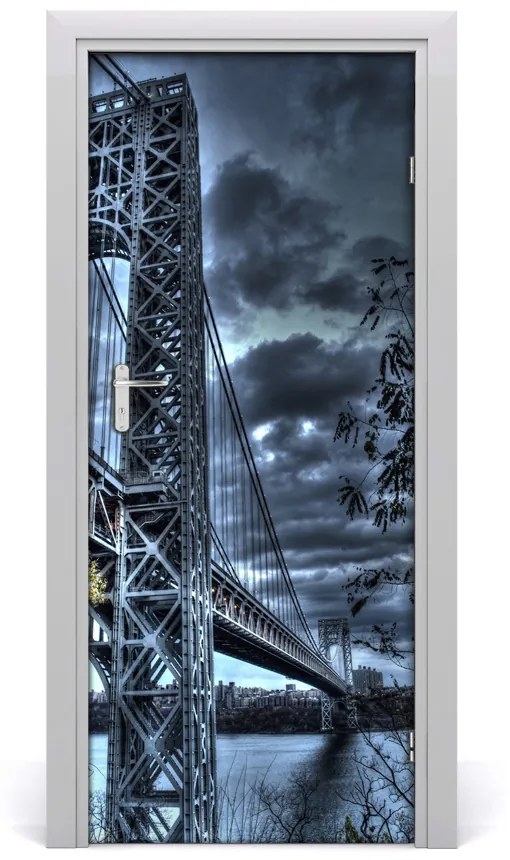 Fototapeta samolepiace na dvere most Nový York 75x205 cm
