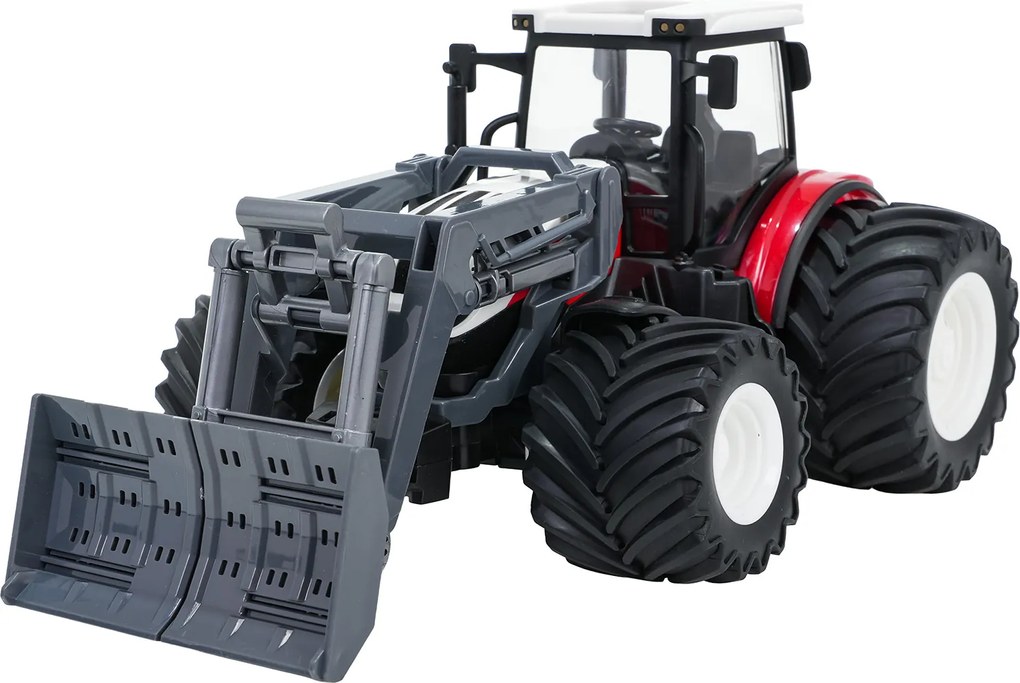 Ramiz Traktor + buldozér R/C 1:24 červený