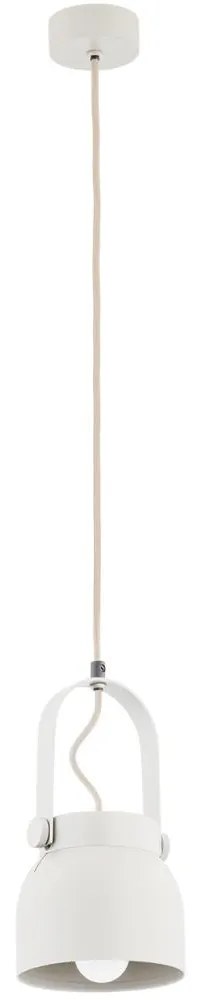 Argon 8290 - Luster na lanku LOGAN 1xE27/15W/230V pr. 14 cm biela