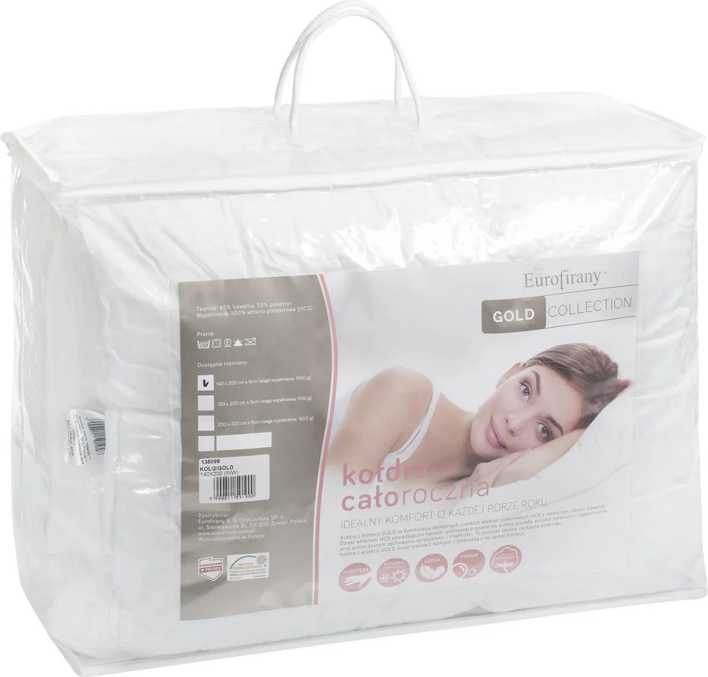 PAPLÓN GOLD 160X200 CM BIELA