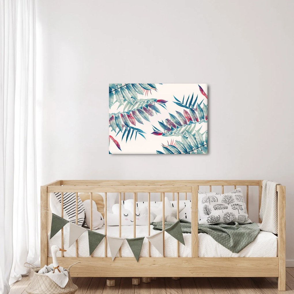 Obraz - Tropické listy (70x50 cm)