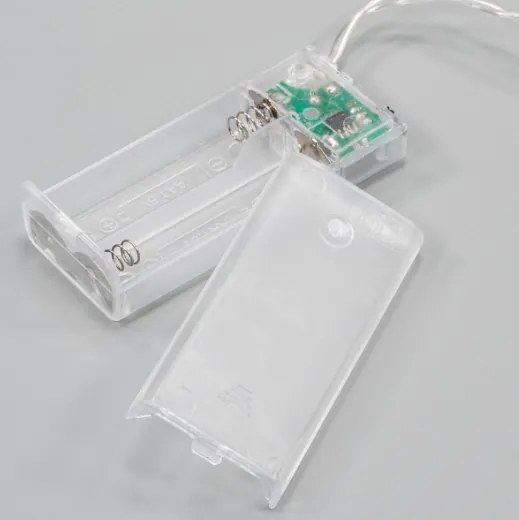 Sada Vianočná dekorácia 8 LED, poháre so stromčekmi 2 reťaze