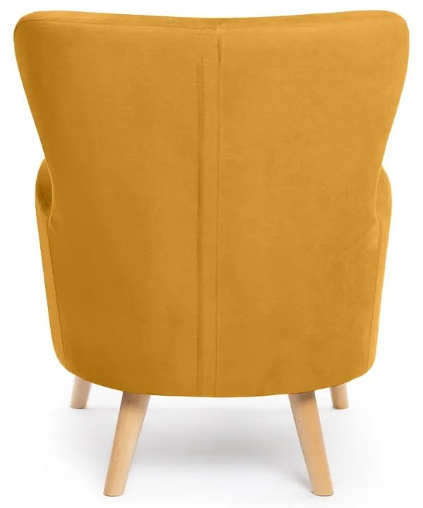 Kreslo ušiak v horčicovej farbe Noemye – Bonami Selection