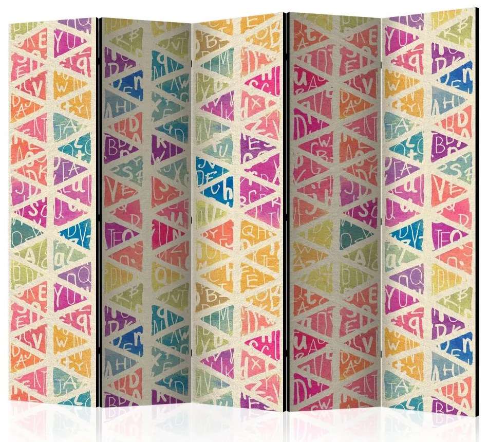 Artgeist Paraván - Letters nad Triangles [Room Dividers]