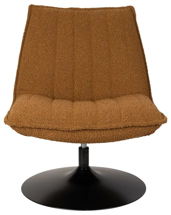 Okrovožlté kreslo z textílie bouclé Jax – White Label