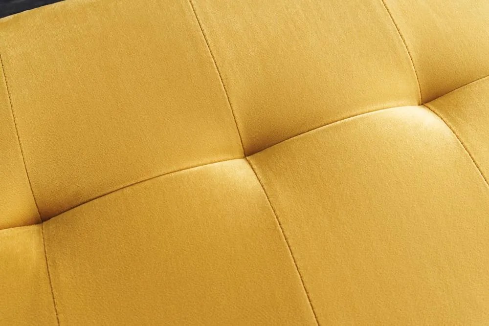 Invicta Interior - Elegantná lavica BOUTIQUE 95 cm, horčicovo žltá, zamat