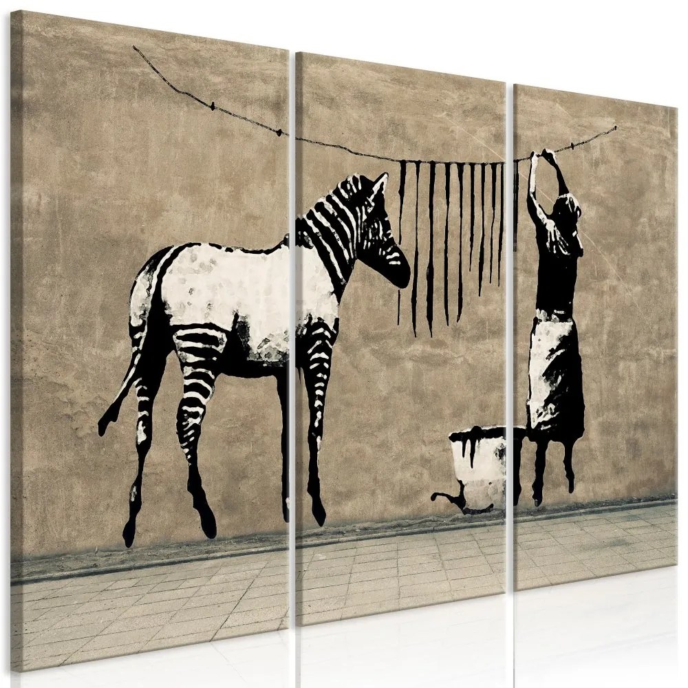 Obraz - Banksy: Umývanie zebry 90x60