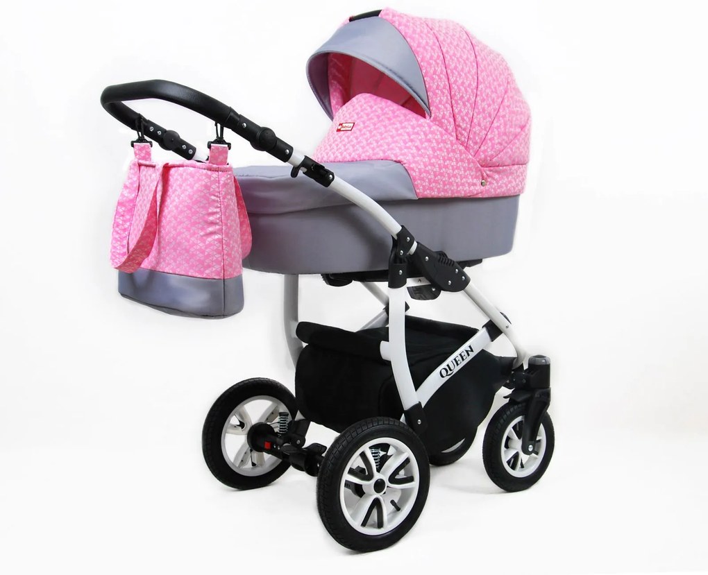 Kombinovaný kočík Raf-pol Queen - Sweet pink (2-kombinácia)