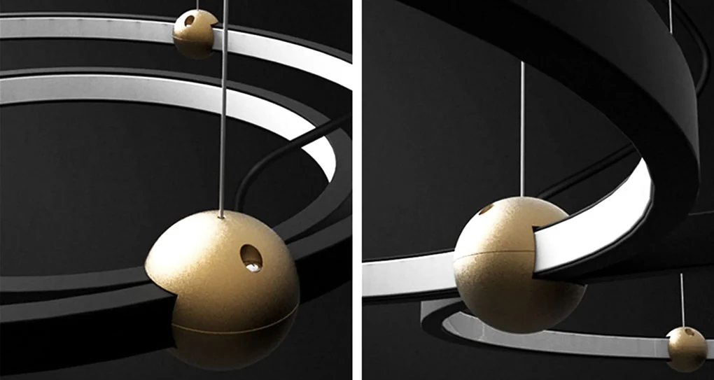Toolight Toolight, LED závesné svietidlo Black Ring + diaľkové ovládanie APP692-30-50, čierna, OSW-06095