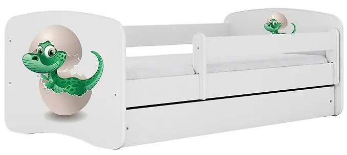 Detská Posteľ. Babydreams+Sz+M Biely 80x160 Dino