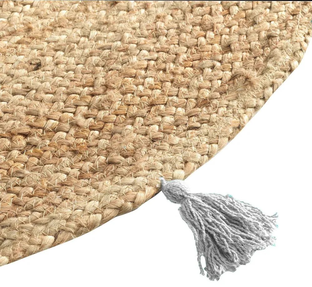 Okrúhly koberec v bielo-prírodnej farbe ø 120 cm Shira – douceur d'intérieur