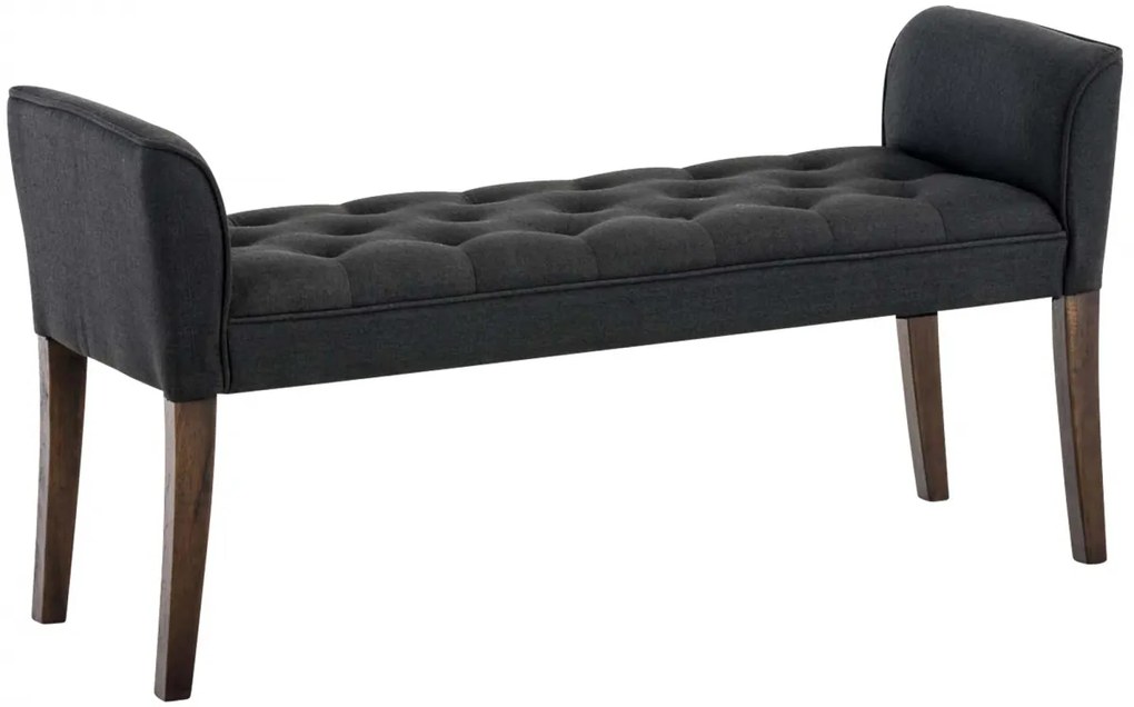 Lavica Cleopatra Chaiselongue látka, nohy antik tmavé - Tmavo sivá
