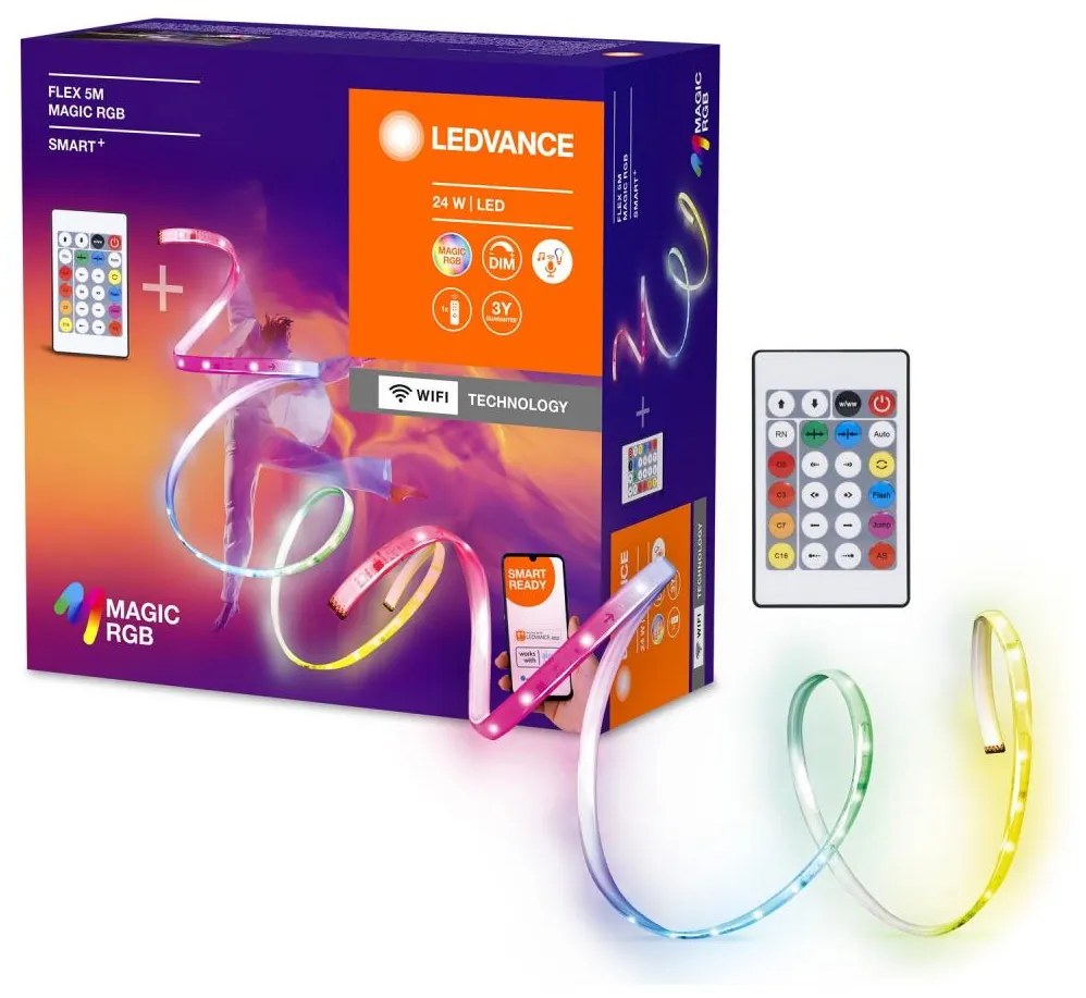 Ledvance - LED RGB Stmievateľný pásik SMART+ MAGIC FLEX 5m LED/24W/230V Wi-Fi+DO P225425