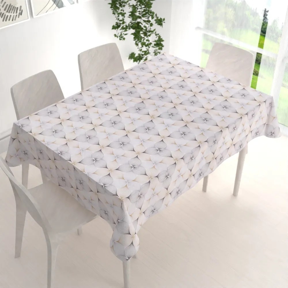 Biante Dekoračný obdĺžnikový obrus PML-031 Designové geometrické obrazce na bielom 140x160 cm