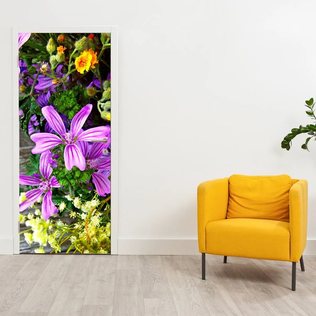 Fototapeta na dvere - Lúčne kvety (95x205cm)