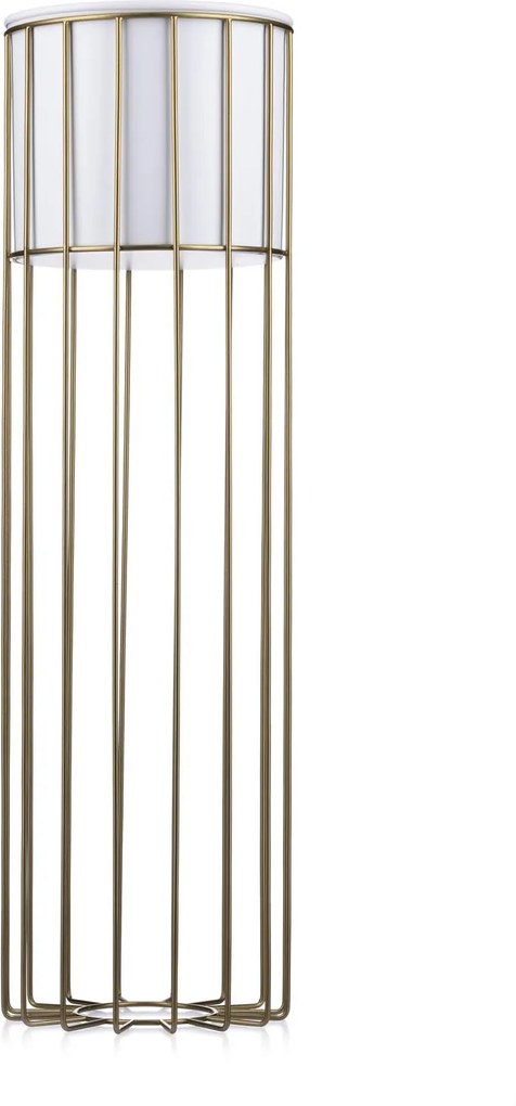 KOVOVÝ KVETINÁČ SO STOJANOM GLAM 70X20 CM BIELA/ZLATÁ