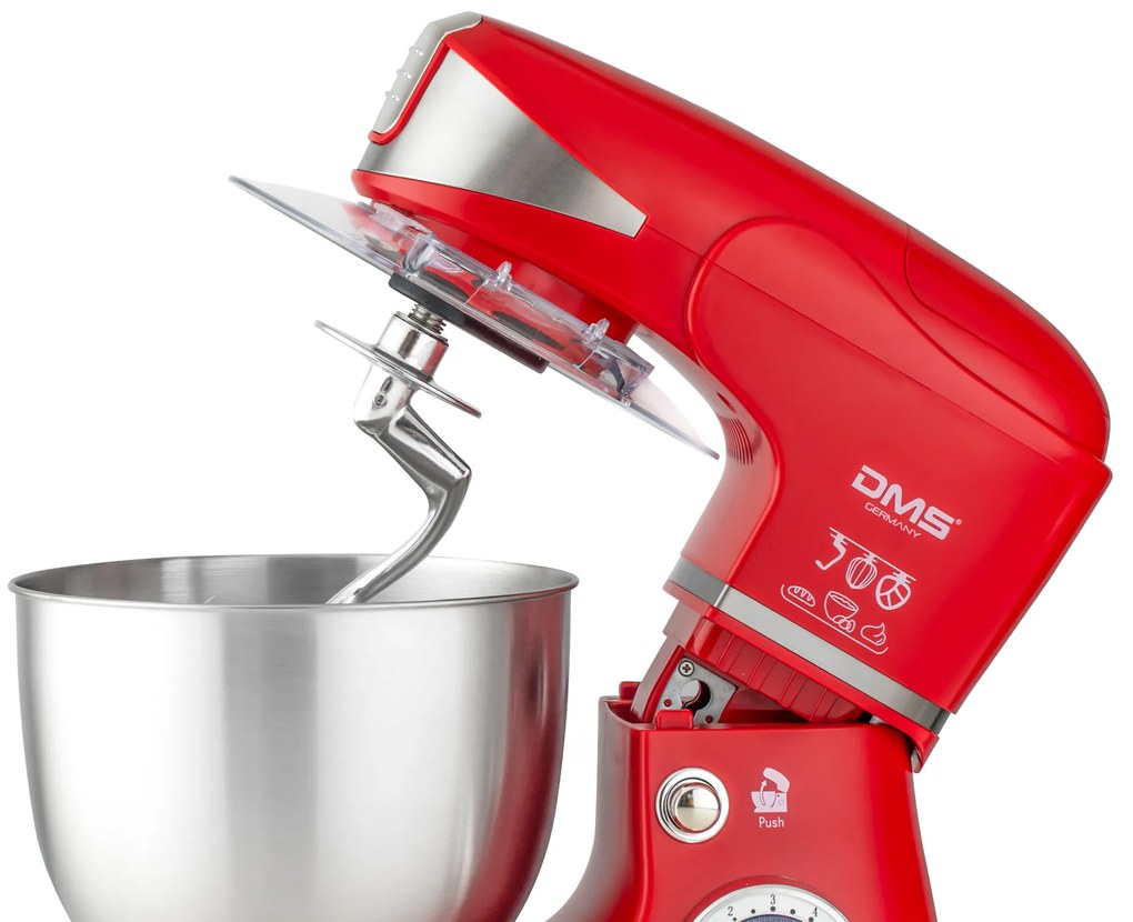 DMS Germany KMFB-1700 kuchynský robot 3v1 1700 W / kovové prevody / červená