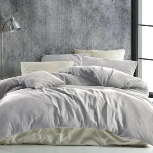 Kvalitex Mušelínové obliečky svetlosivá, 220 x 200 cm, 2 ks 70 x 90 cm, 220 x 200 cm, 2 ks 70 x 90 cm