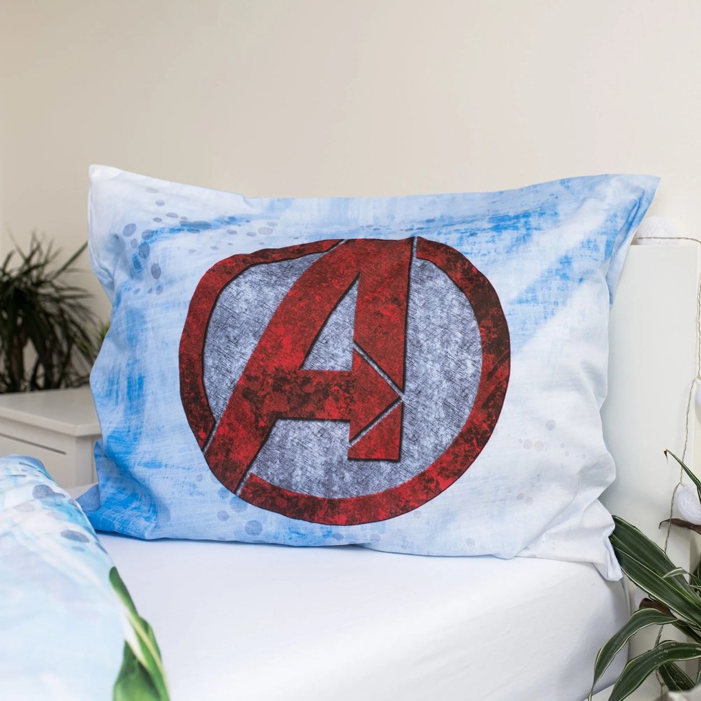 Jerry Fabrics Bavlnené obliečky 140x200 + 70x90 cm - Avengers "Heroes"